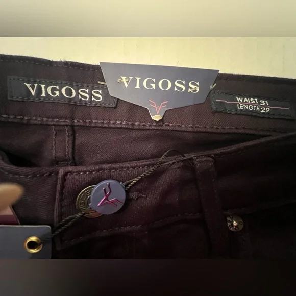 VIGOSS BLACK JEANS WAIST 31 LENGTH 29 - Picture 2 of 8